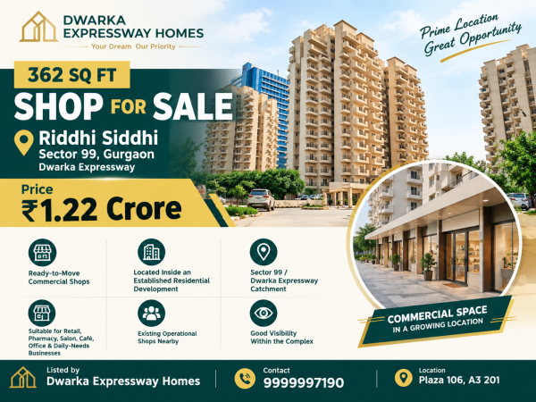 362 sqft shop for sale PIPL Riddhi Siddhi Sector 99 